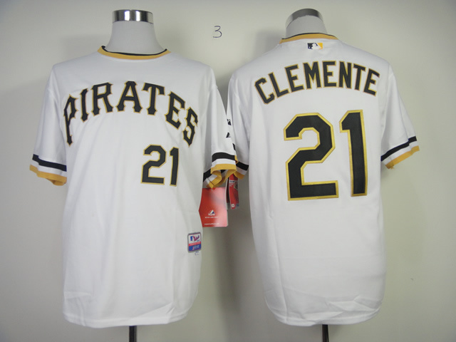 Men Pittsburgh Pirates #21 Clemente White MLB Jerseys->pittsburgh pirates->MLB Jersey